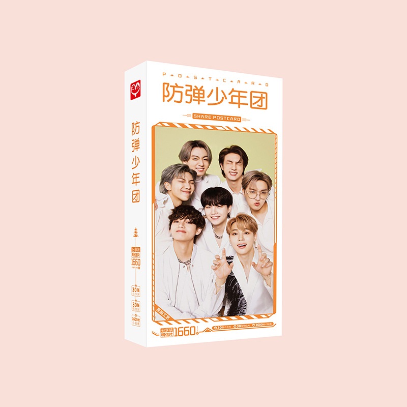 Postcard Hộp ảnh BTS kèm lomo và hình dán 1660 ảnh