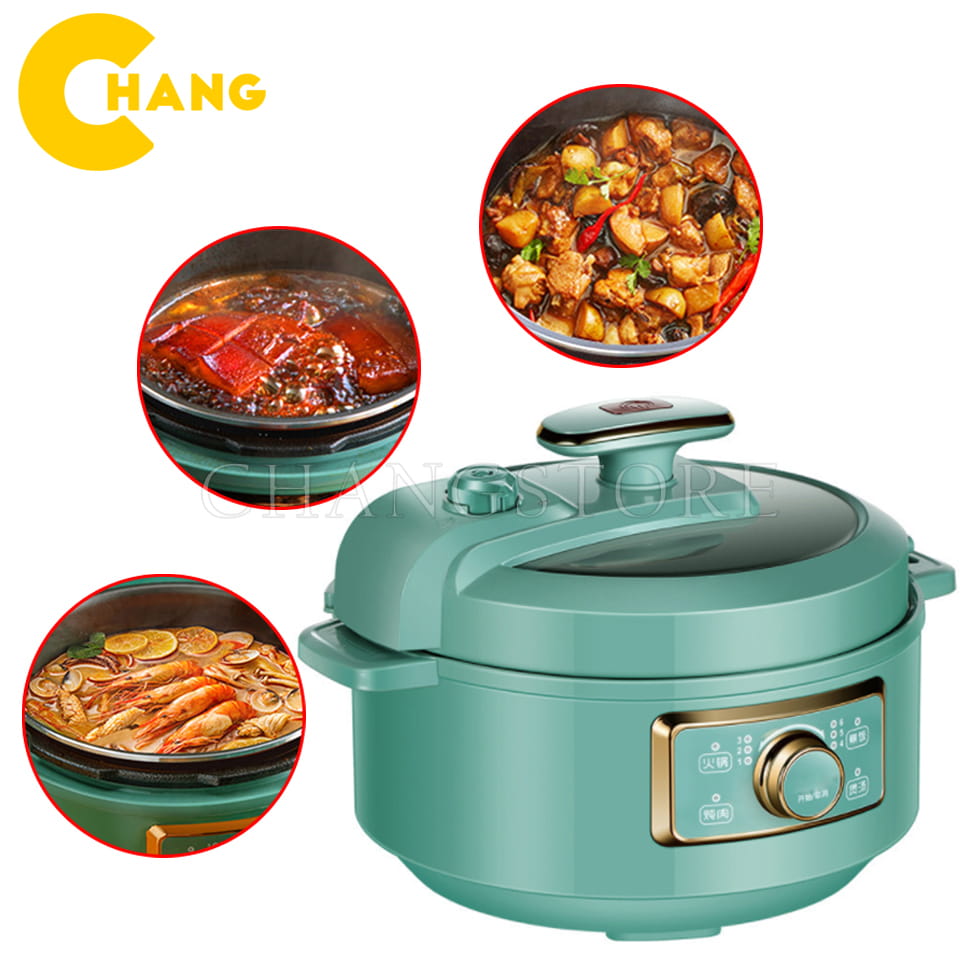 Nồi Nấu Đa Năng, Nồi Áp Suất Điện Đa Năng Dung Tích 3L Có Thể Chiên Xào, Nấu Cơm,Hầm Cháo, Hầm Xương Củ Quả, Hầm Thịt Cực Nhanh