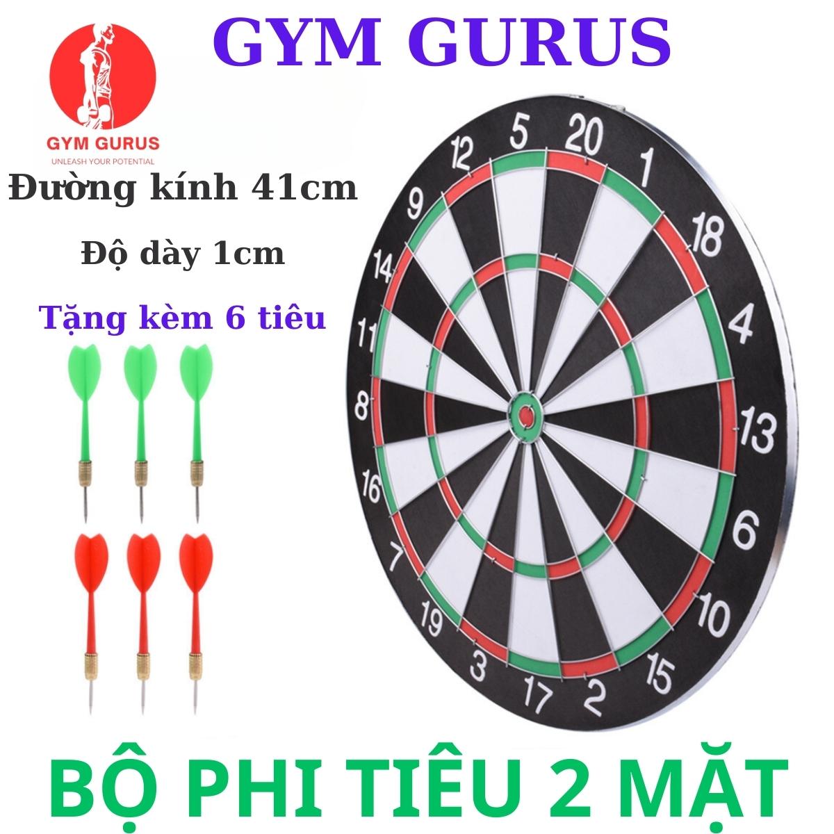 Bộ phi tiêu treo tường chuyên nghiệp 2 mặt bảng ném phi tiêu người lớn GYM GURUS