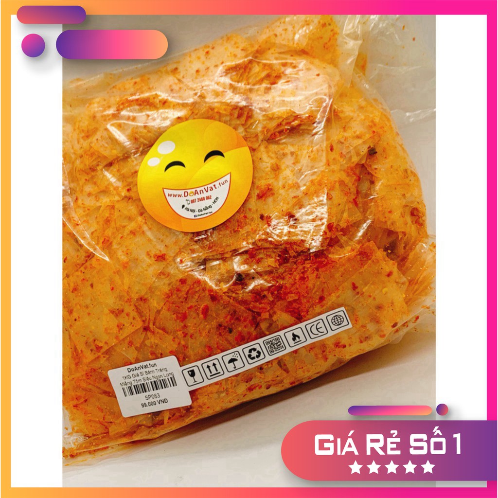 1kg giá sỉ bánh tráng miếng tôm siêu ngon