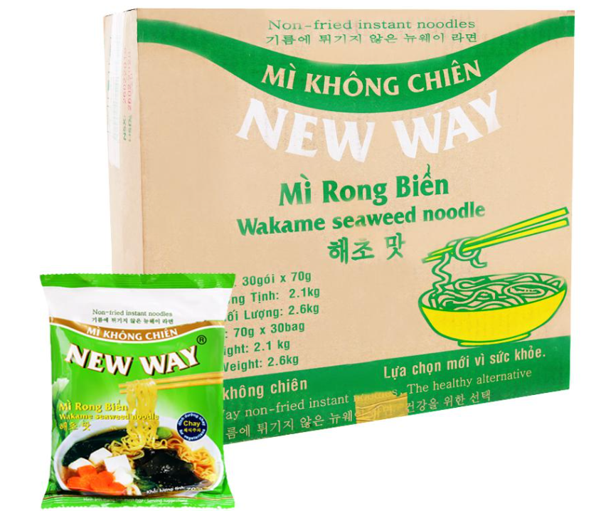 Mì không chiên New Way rong biển 70g
