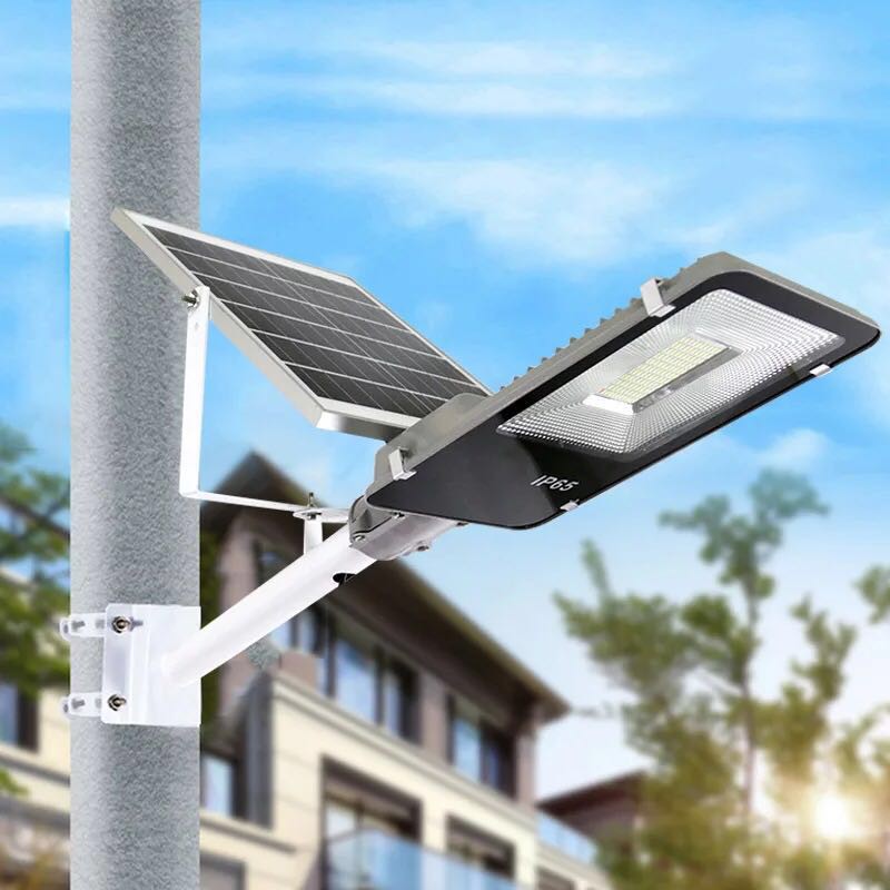 Đèn đường năng lượng mặt trời tấm PIN rời 400W Có remote Có giá đỡ gắn đèn