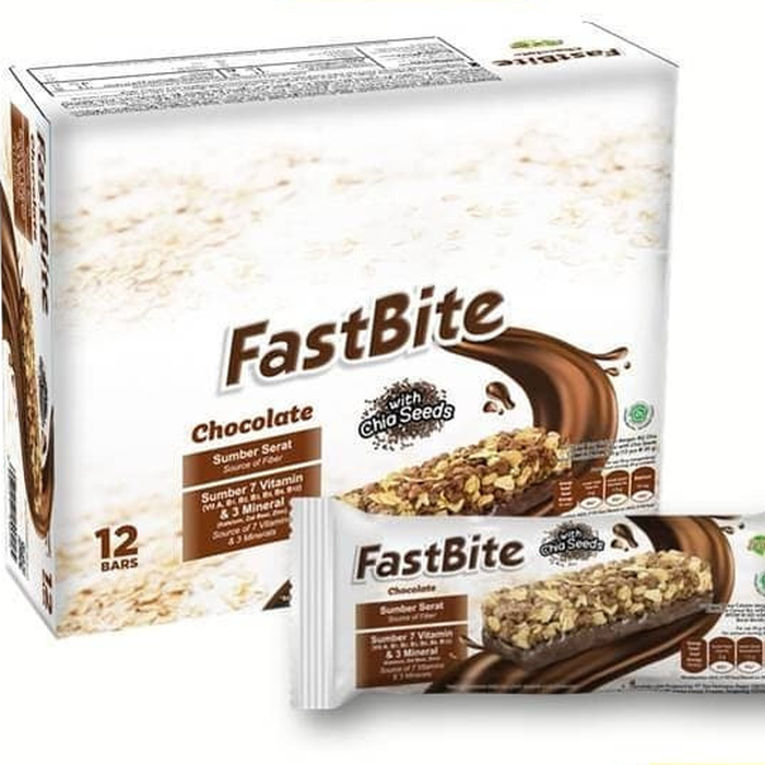 Thanh ngũ cốc với hạt chia fastbite chocolate cereal bar with chia seeds