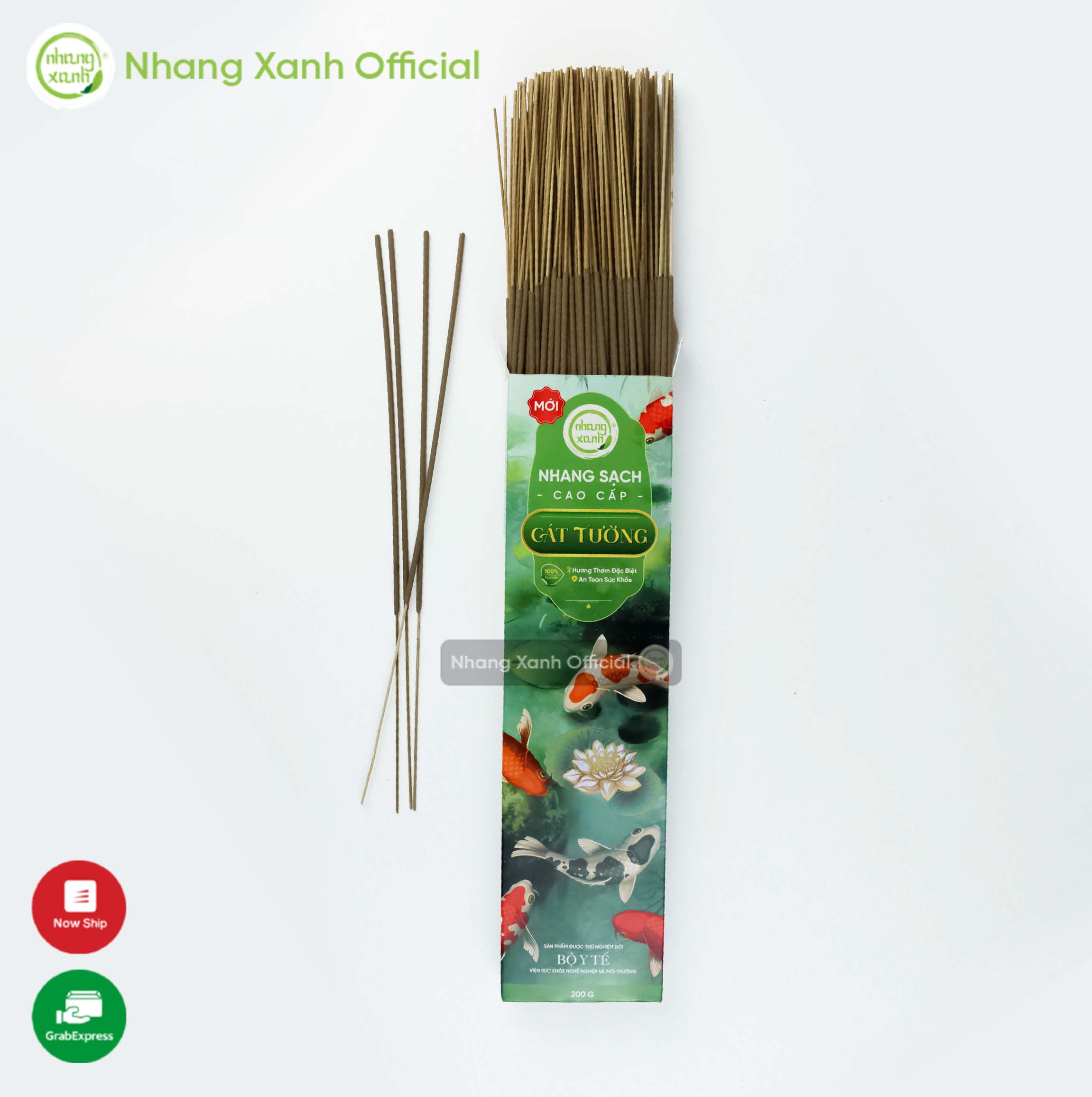 [MỚI] Nhang Xanh Cát Tường 30cm 200g - Công thức mới từ Trầm Hương và Thảo Mộc