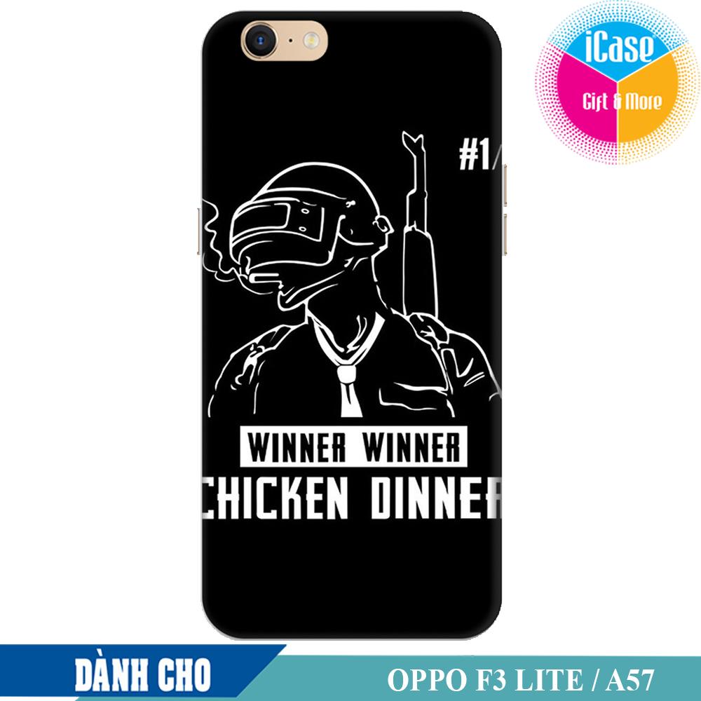 Ốp lưng nhựa dẻo dành cho Oppo F3 Lite in hình Pubg Chicken Dinner