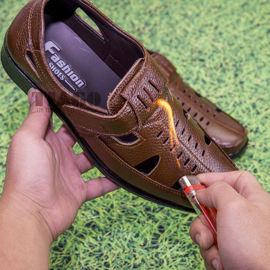 [Da Thật] Giày nam, giày rọ nam da bò thật bảo hành da 2 năm - Giay luoi nam 04