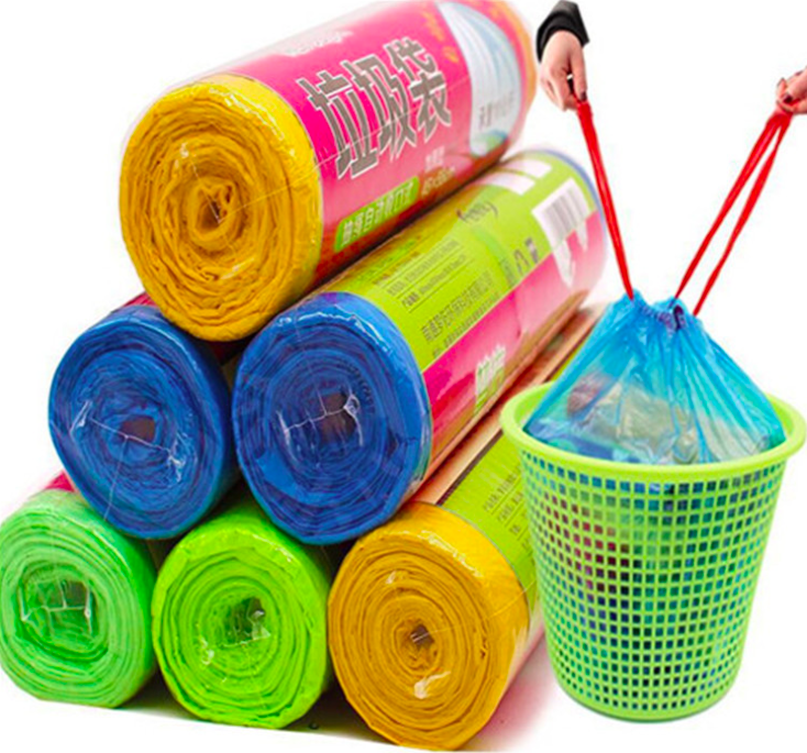 Túi Đựng Rác Tự Phân Huỷ Có Dây Rút - 45x50 cm - 15 túi/cuộn - Tiện Dụng Sạch Sẽ Thông Minh - HÀNG CAO CẤP