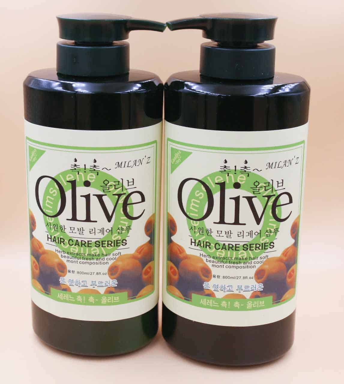 Combo 2 chai dầu gội và dầu xả olive 800ml - hàn quốc