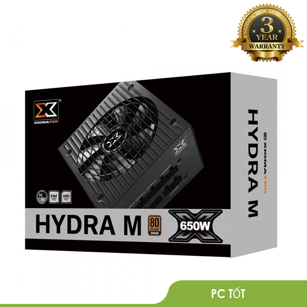 Nguồn máy tính xigmatek hydra m 650 - 80plus bronze 100% cáp rời