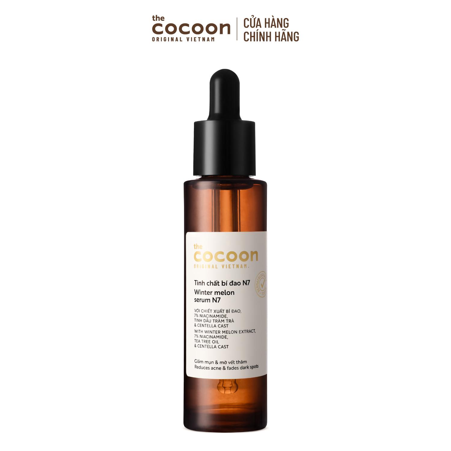 Tinh chất bí đao N7 (serum) 7% Niacinamide sạch mụn chuyên sâu & mờ vết thâm Cocoon 30ml