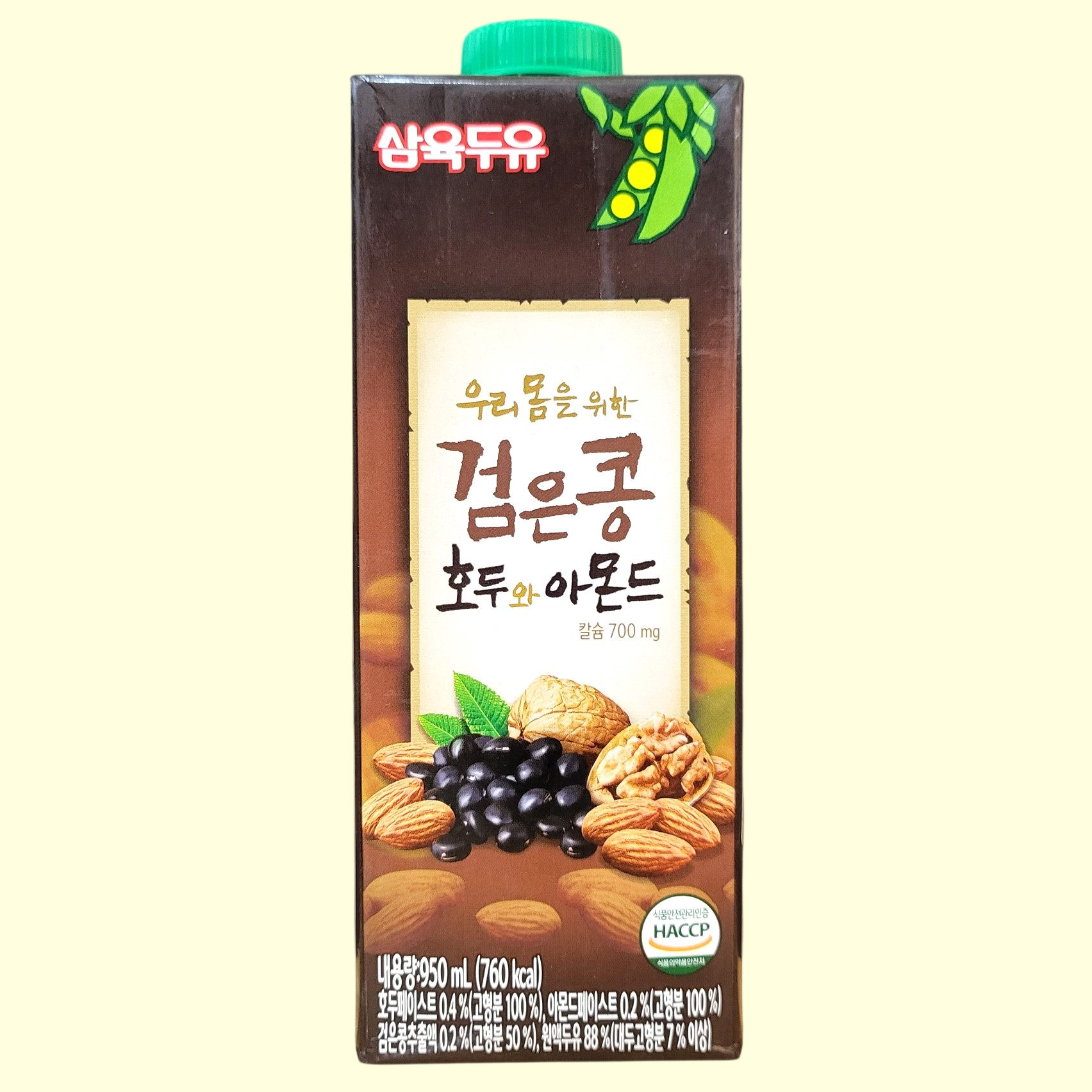 SAHMYOOK + hộp 950ml + SỮA ĐẬU ĐEN ÓC CHÓ HẠNH NHÂN HÀN QUỐC Black bean & Walnut & Almond Milk