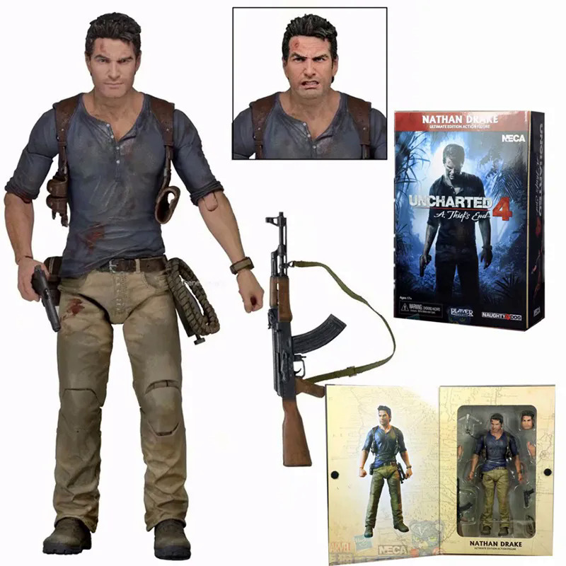 Neca Uncharted 4 Một tên trộm cuối cùng Nathan Drake phiên bản cuối cùng PVC hành động hình đồ chơi búp bê Quà Tặng