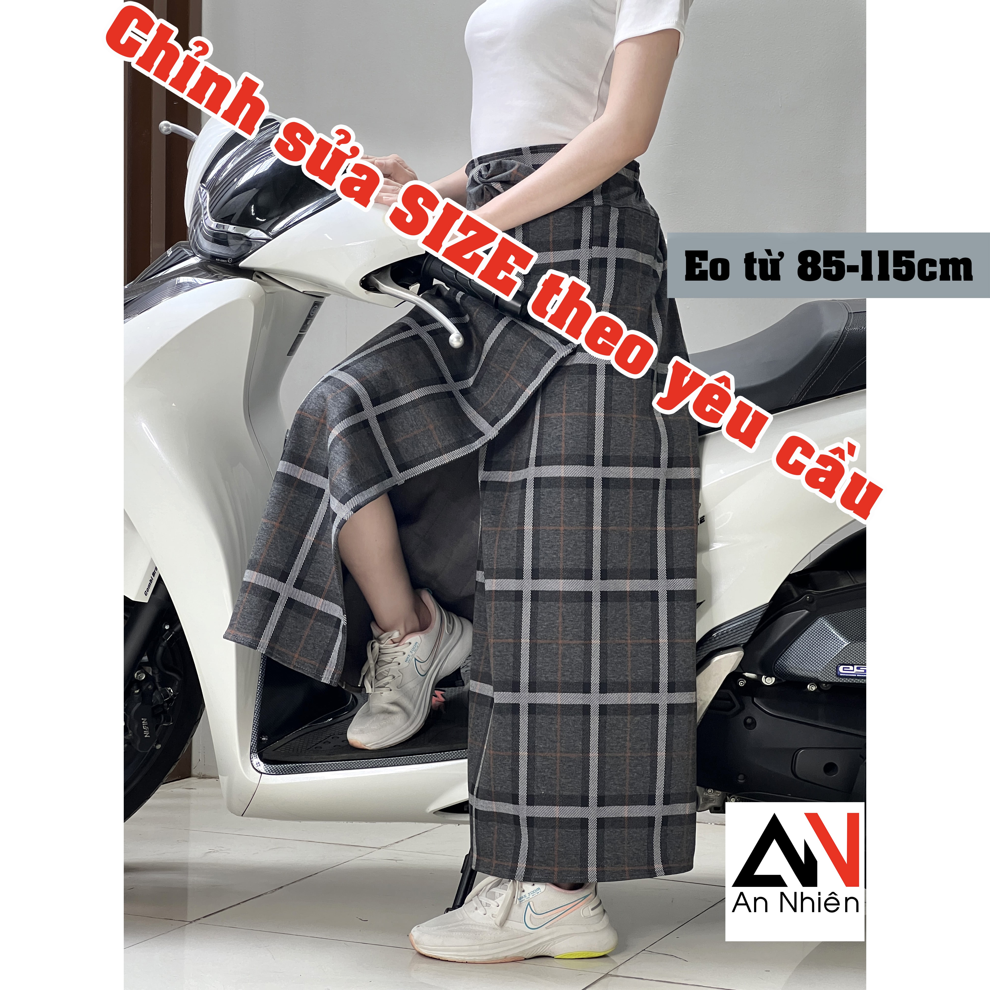 BigSize eo 65-115cm - váy chống nắng xẻ tà có nút bấm chân chất vải dày đẹp được chọn mẫu