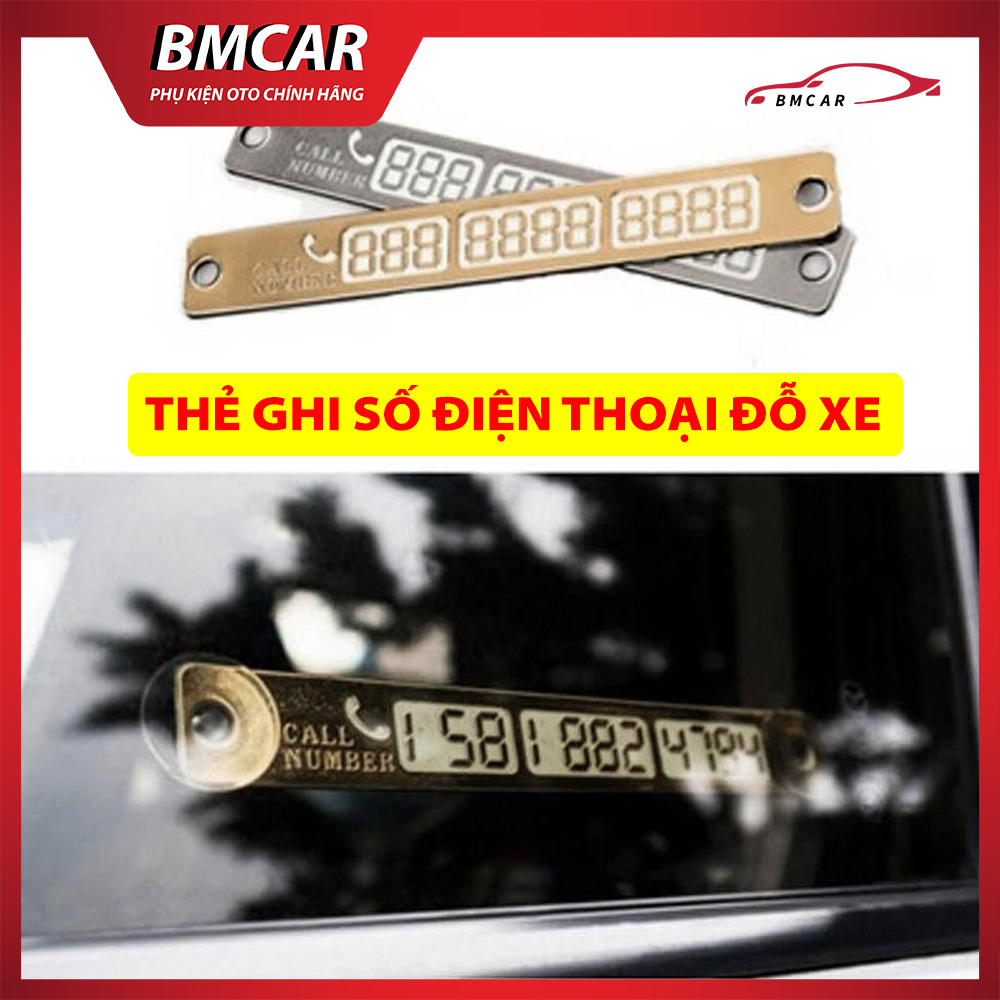 [ĐẸP - ĐỘC - LẠ] Thẻ đỗ/ đậu xe ô tô phản quang hiển thị số điện thoại