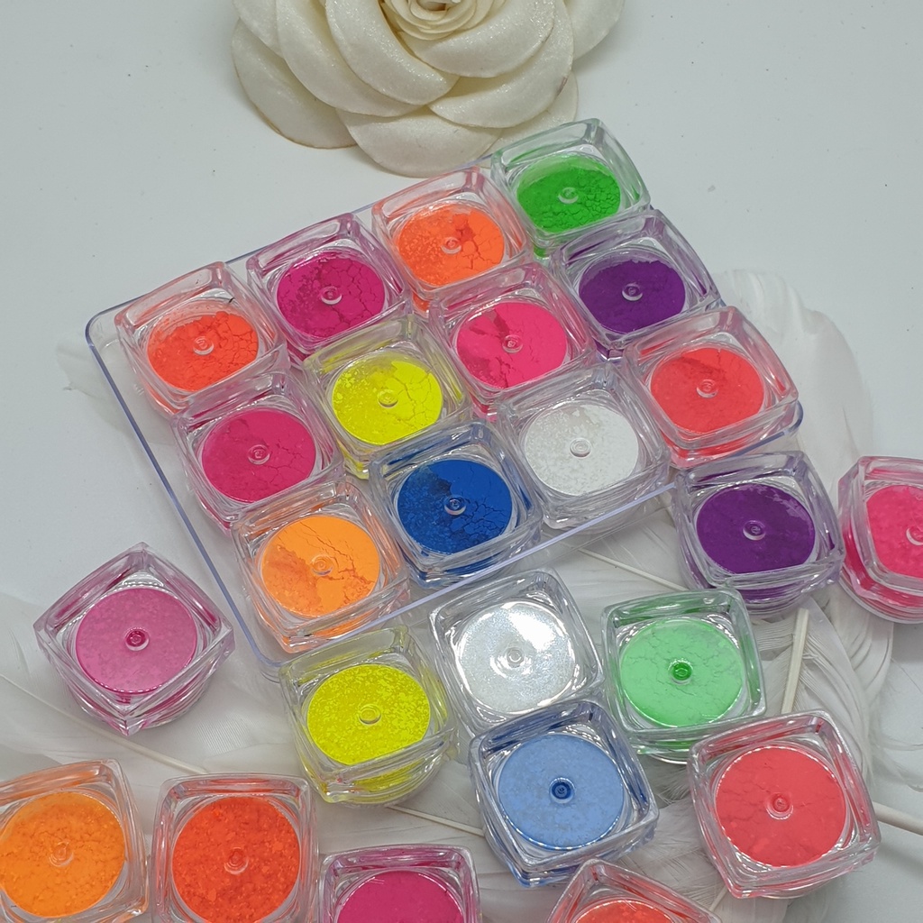 Set dạ quang 12 màu làm nails