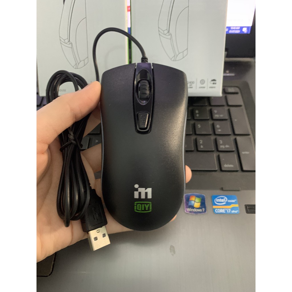 Chuột có dây qiy i80, chuột chơi game dpi cao đèn led đổi màu, chuột máy tính dây dài chính hãng bảo hành 6 tháng
