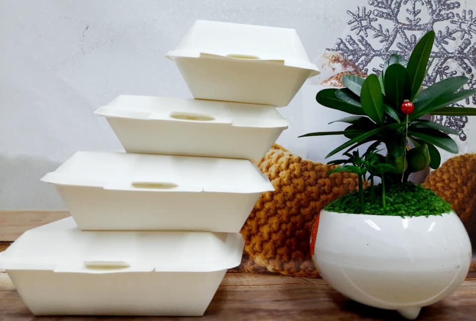 50 cái Hộp cơm giấy