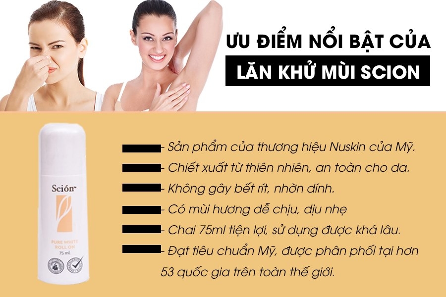 SALE SỐC - LĂN NÁCH KHỬ MÙI MỒ HÔI, HÔI NÁCH SCION - LĂN KHỬN MÙI CAO CẤP HƯƠNG DỊU NHẸ, LÀM MÁT THOẢI MÁI DỄ CHỊU