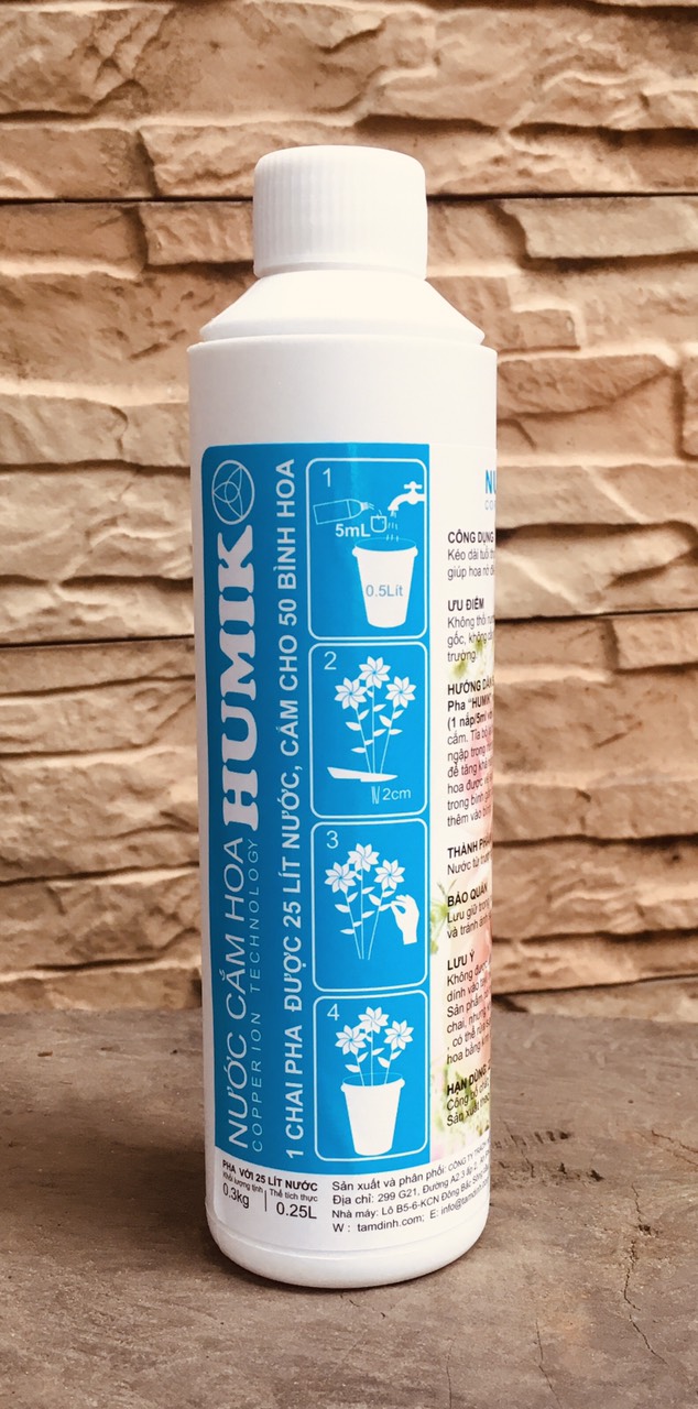 [HCM]NƯỚC CẮM HOA CÔNG NGHỆ ION ĐỒNG HUMIK 250ML PHA ĐƯỢC 25 LÍT NƯỚC