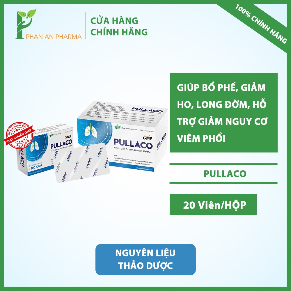 Pullaco hỗ trợ giúp bổ phế giảm ho long đờm hỗ trợ giảm nguy cơ viêm phổi - CN48