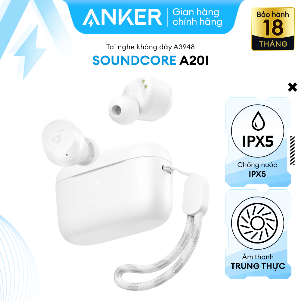 Tai nghe bluetooth không dây Anker Soundcore A20i | Nhỏ gọn | 28 giờ phát nhạc | Sạc nhanh - A3948