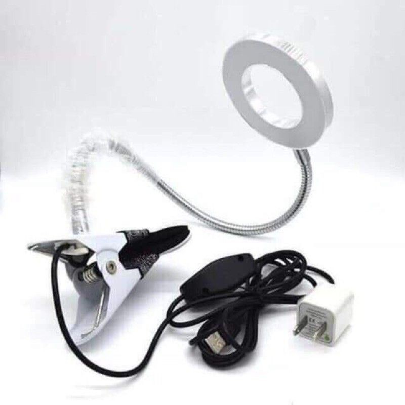 Đèn Led Mini Kẹp Bàn Làm Nail, Nối Mi ,Phun Xăm 2 Chế Độ Sáng