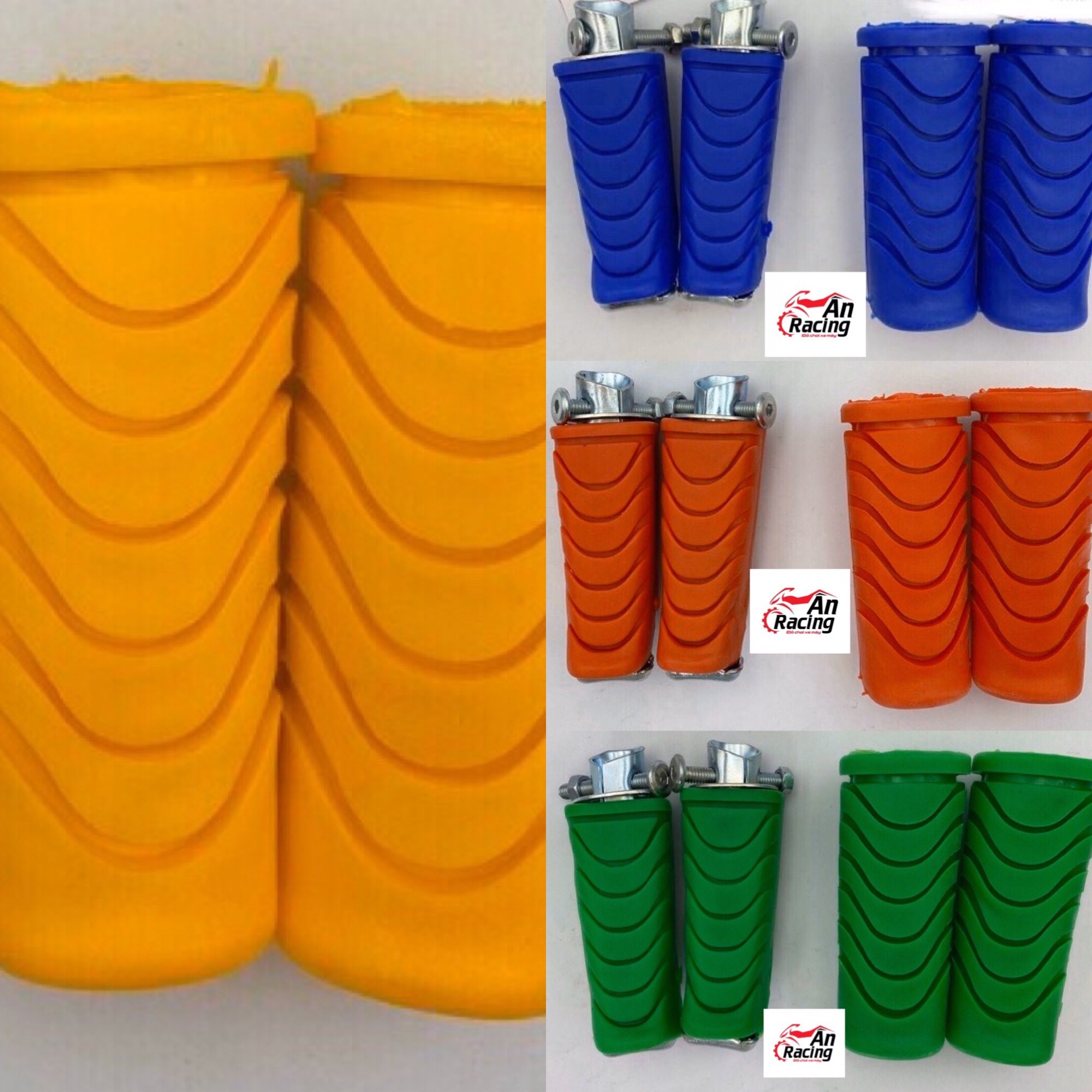 Gác chân cao su trước sau gắn cho xe wave