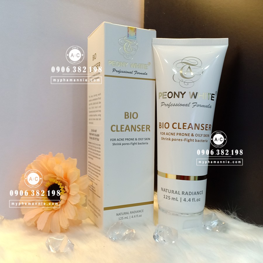 Sữa rửa mặt peony white ❤❤ srm da dầu mụn peony white bio cleanser 125ml