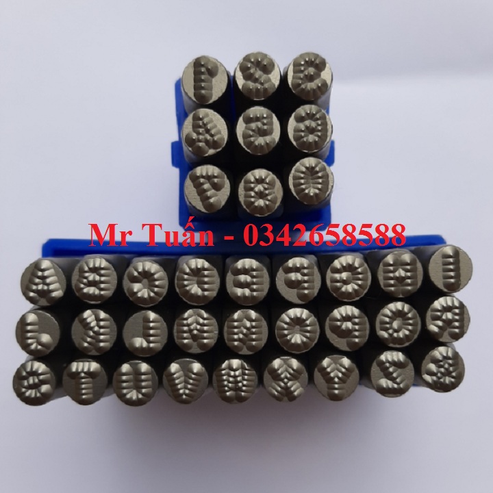 Bộ đóng số và chữ chấm bi 3mm, bộ đục chữ chấm bi 3mm, bộ đột số chấm bi 3mm