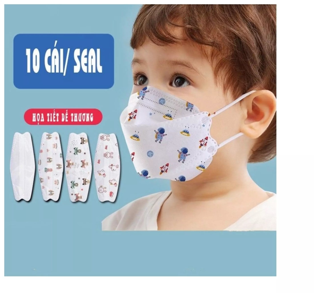 [Set 200 Cái] Khẩu Trang 4D UNI MASK KF94 Công Nghệ Hàn Quốc-Trẻ em từ 2-10 tuổi