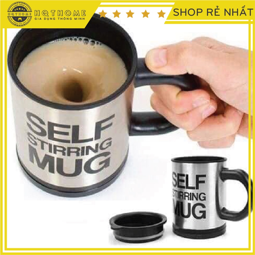 Cốc pha cà phê tự khuấy thông minh - ly pha sữa, ly pha trà tự khuấy tiện lợi - cốc giữ nóng tiện ích