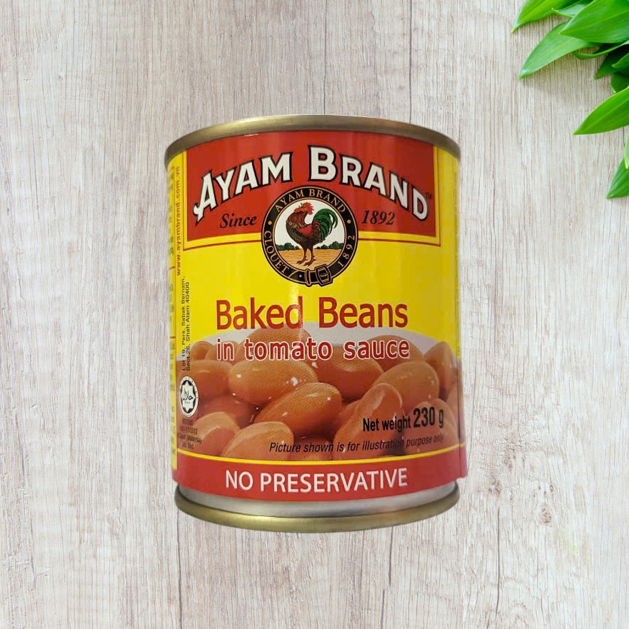 TÙY CHỌN / [Lon nhỏ 230gr] ĐẬU SỐT CÀ CHUA AYAM BRAND Baked Beans In Tomato Sauce (HALAL)