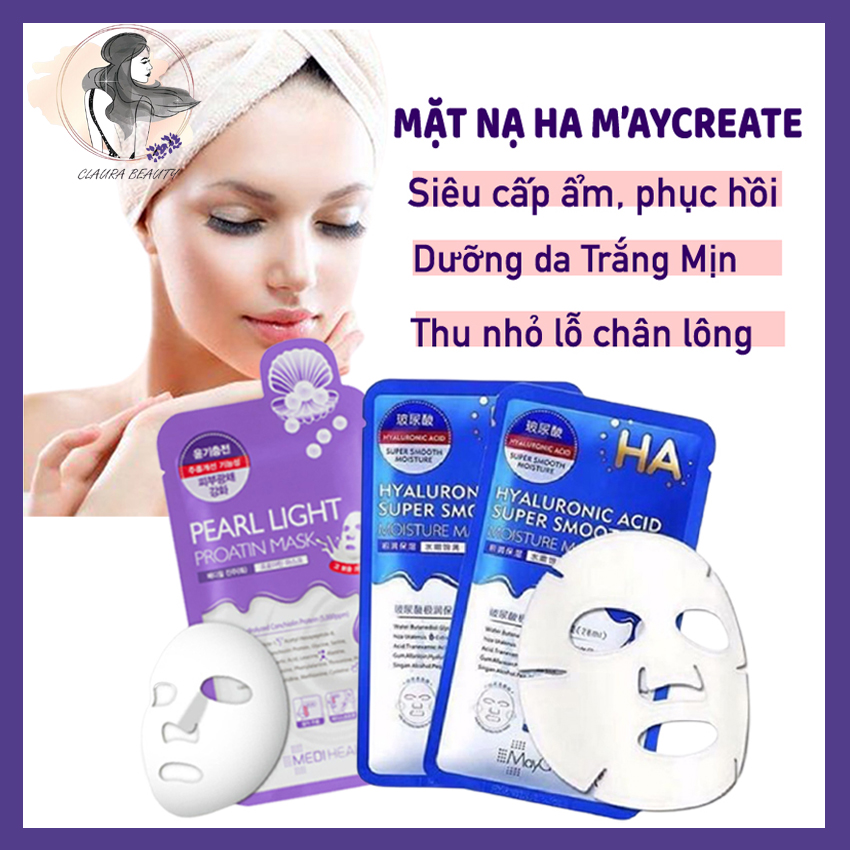 [HCM][10 MIẾNG] Mặt Nạ HA MAYCREATE Xanh Tím Mặt Nạ Dưỡng Da Cấp Ẩm Làm Sáng Da Chống Lão Hoá Da Se Khít Lỗ Chân Lông Giúp Da Sáng Mịn Căng Bóng CLAURA BEAUTY