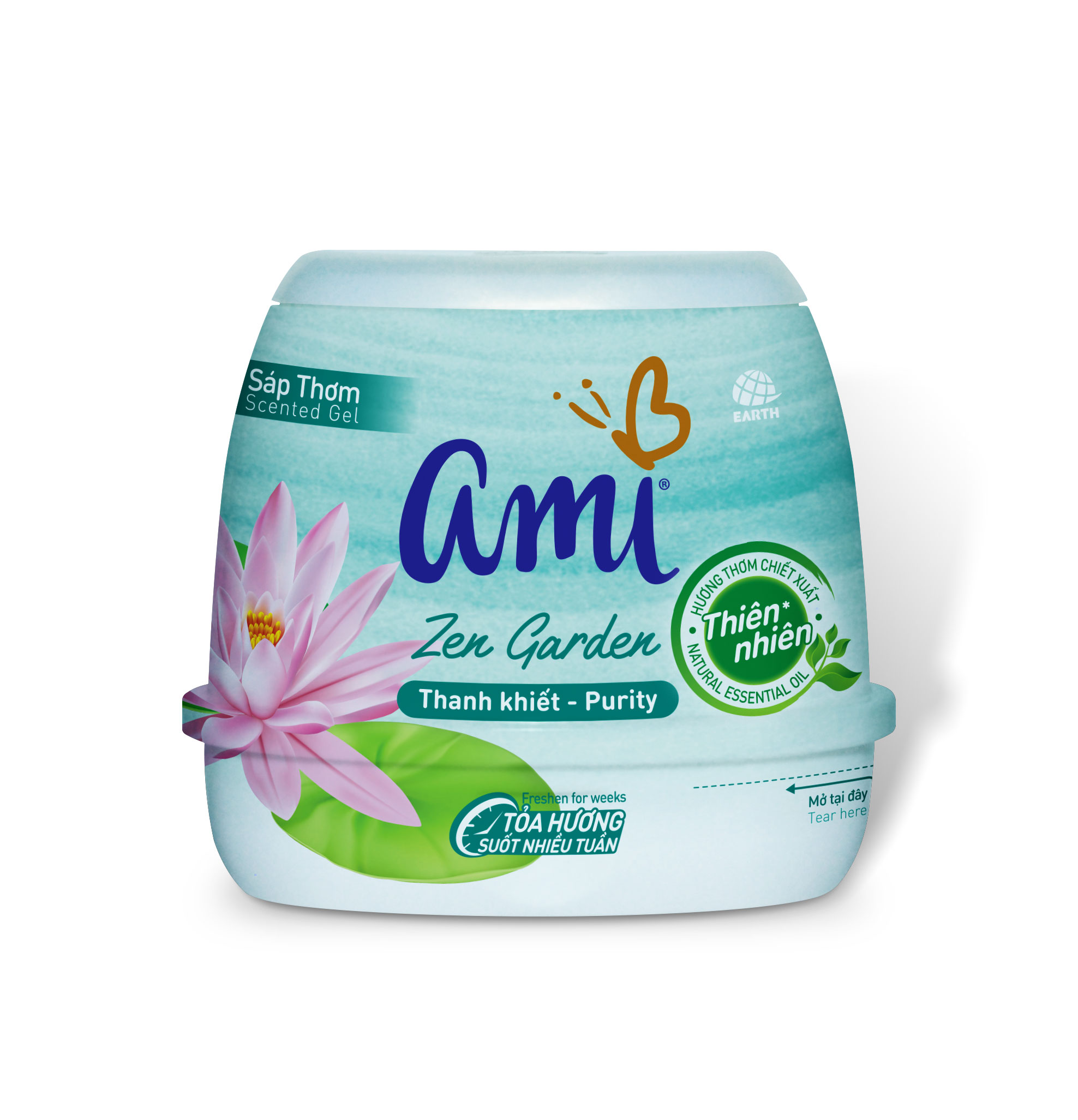 Sáp thơm khử mùi Ami 200 g - (Nhiều mùi hương) hương thơm chiết xuất thiên nhiên - Zen Garden thanh khiết