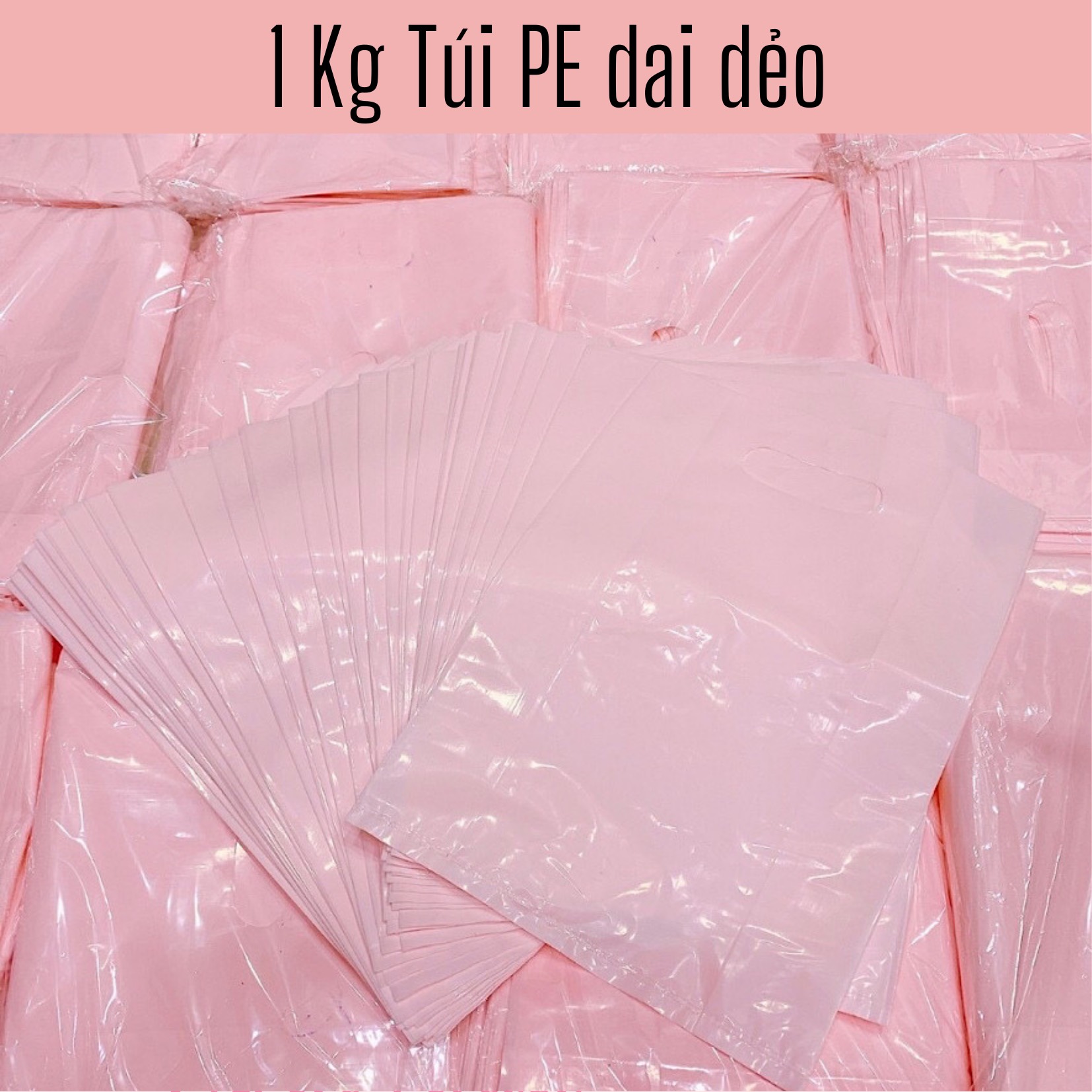 FULL SIZE - 1KG Túi Nilong Hột Xoài Màu Hồng Pastel Ngọt Ngào
