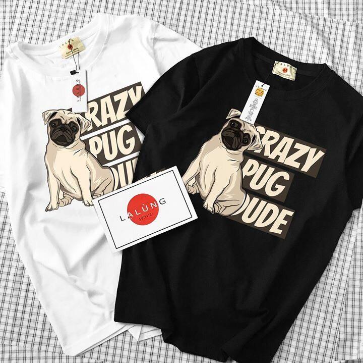 Áo thun unisex chó crazzy có bigsize đến hơn 100kg
