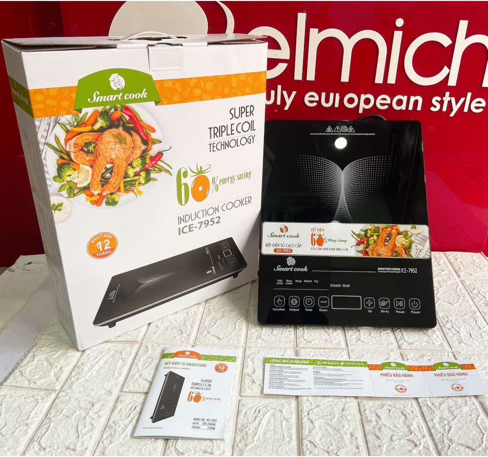 Bếp điện từ cao cấp Elmich Smartcook ICE-7952 công suất 2100W - Hàng chính hãng, bảo hành 12 tháng