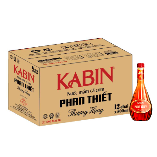 [HCM]Thùng 12 chai Nước Mắm Thượng Hạng Kabin 25N (500ml)