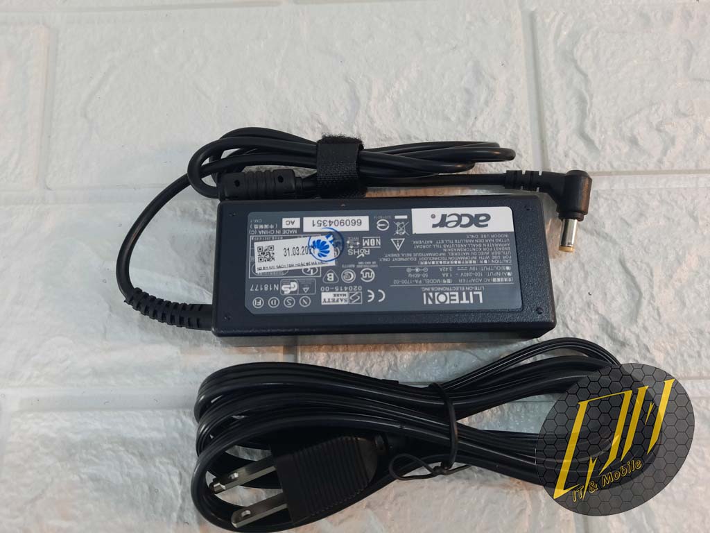 [SẠC ZIN] Sạc laptop Acer 19V-3,42A - 65W - tặng kèm dây nguồn