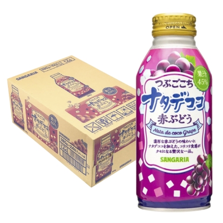 Nước ép nho thạch dừa Sangaria Nata de Coco Grape 380g