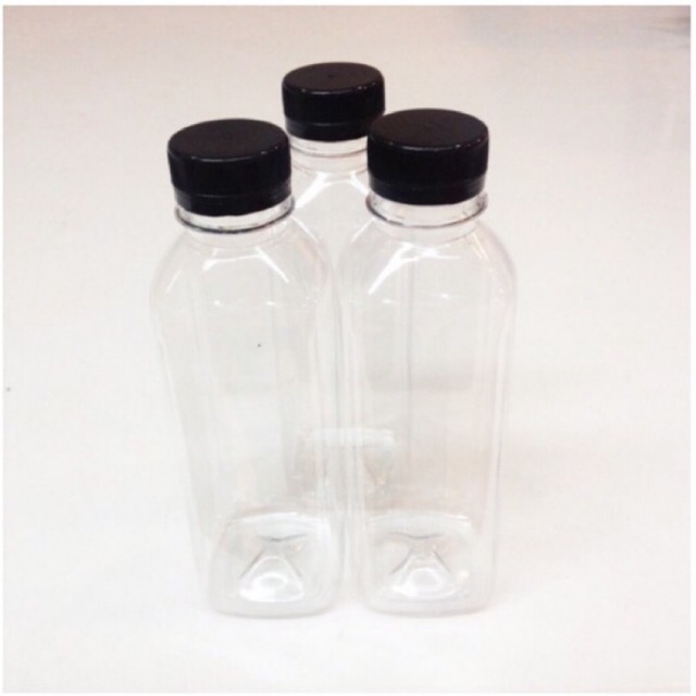 Combo 50 chai nhựa vuông nắp đen 350ml