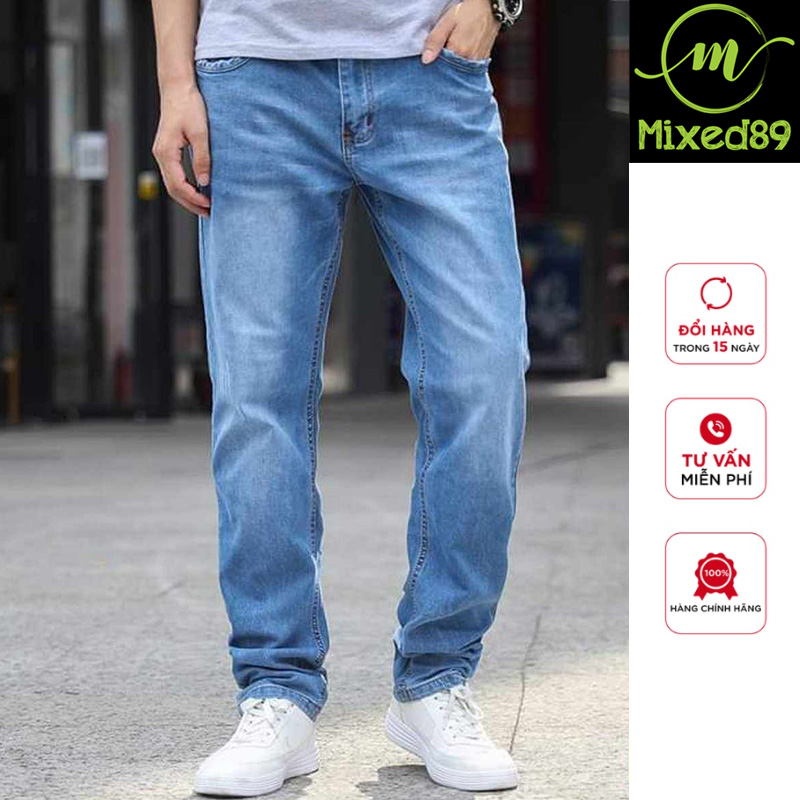 Quần jeans nam Mixed89 Vải Jeans ống côn co giãn nhẹ thoải mái giữ dáng tốt phong cách Hàn Quốc