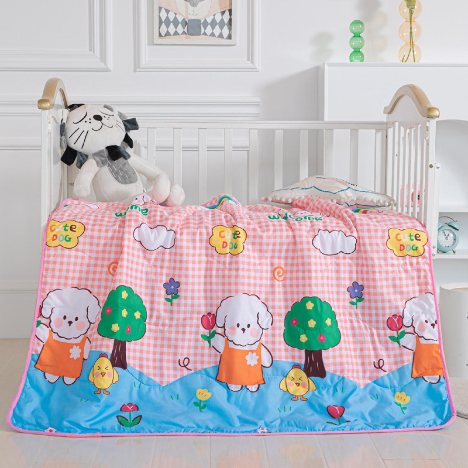 🔴 Mền đắp cho bé 2 mặt cotton đũi , chăn mùa hè cho bé - Cotton đũi mỏng mềm có trần bông - size 1m x 1m4