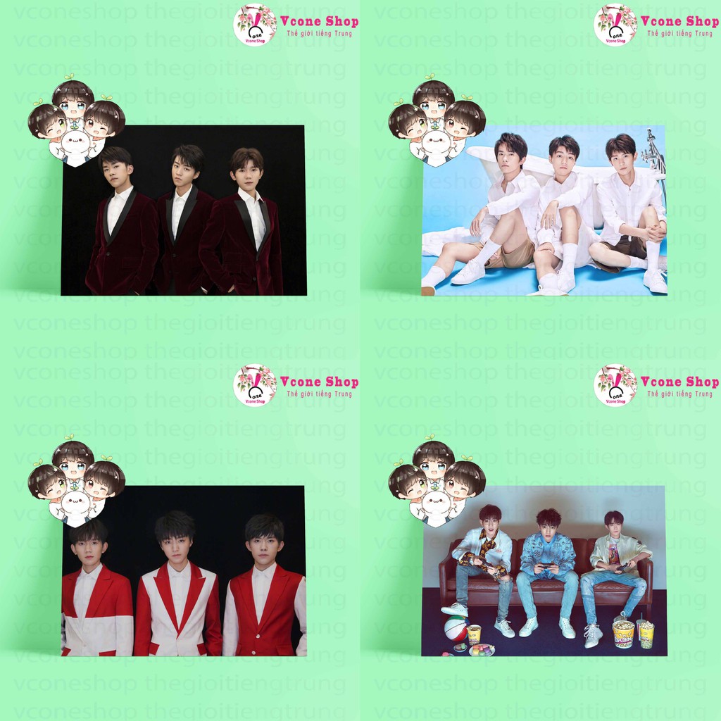 Poster cao cấp TFBOYS giấy 260gsm A4 in hình Vương Nguyên Vương Tuấn Khải Dịch Dương Thiên Tỉ idol hoa ngữ