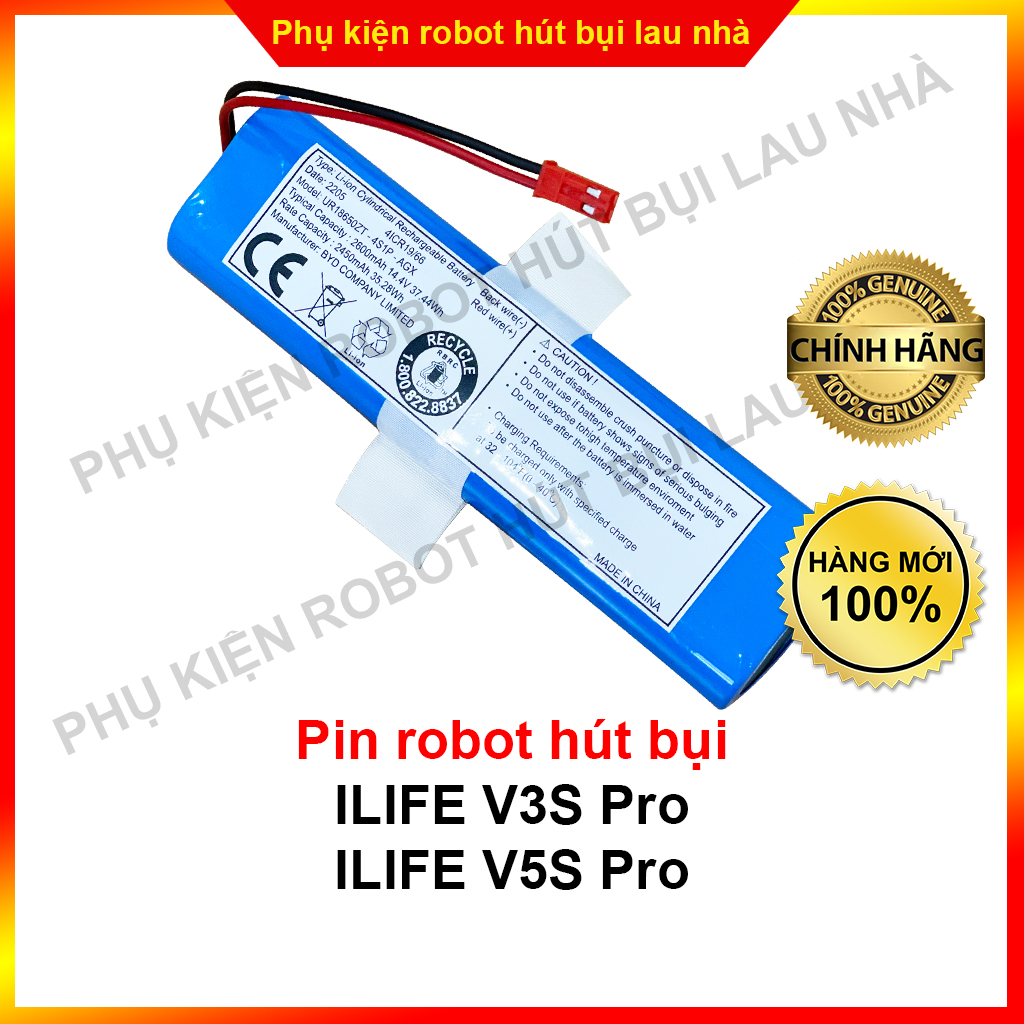 Pin robot hút bụi ilife v3s pro, v5s pro - bảo hành 3 tháng
