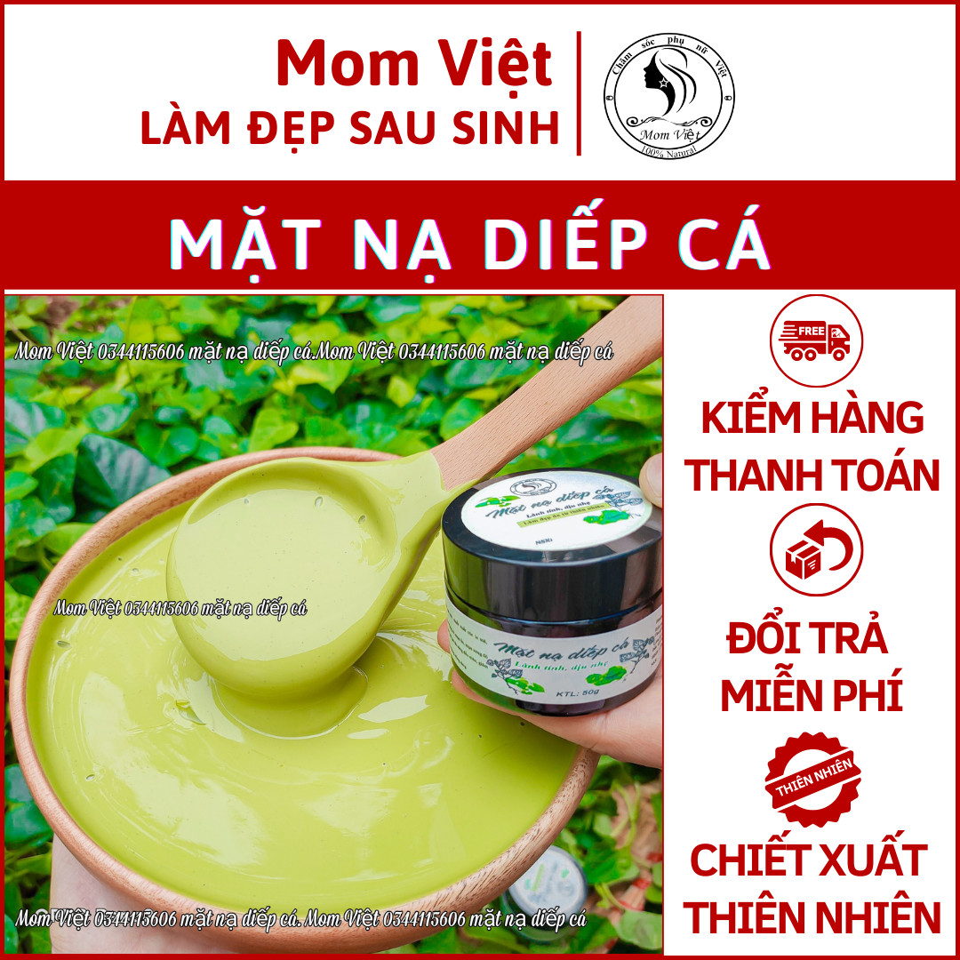 Mask mặt nạ diếp cá mom việt giảm mụn trắng da