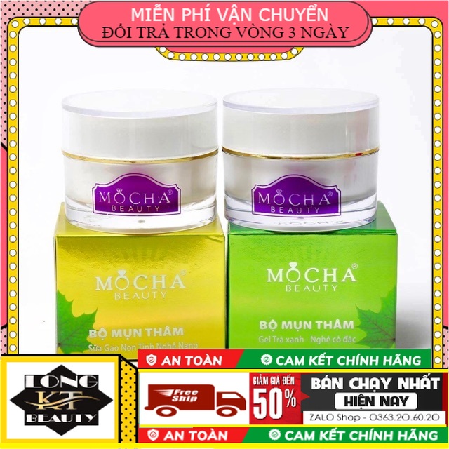 [ Chính hãng - Mỹ Phẩm Mocha Beauty ]Bộ trị mụn Đông Y Mocha Bộ Đôi  trừ mụn Đông y Trừ tất cả các loại mụn bọc, mụn đầu đen, mụn mủ, mụn trứng cá.