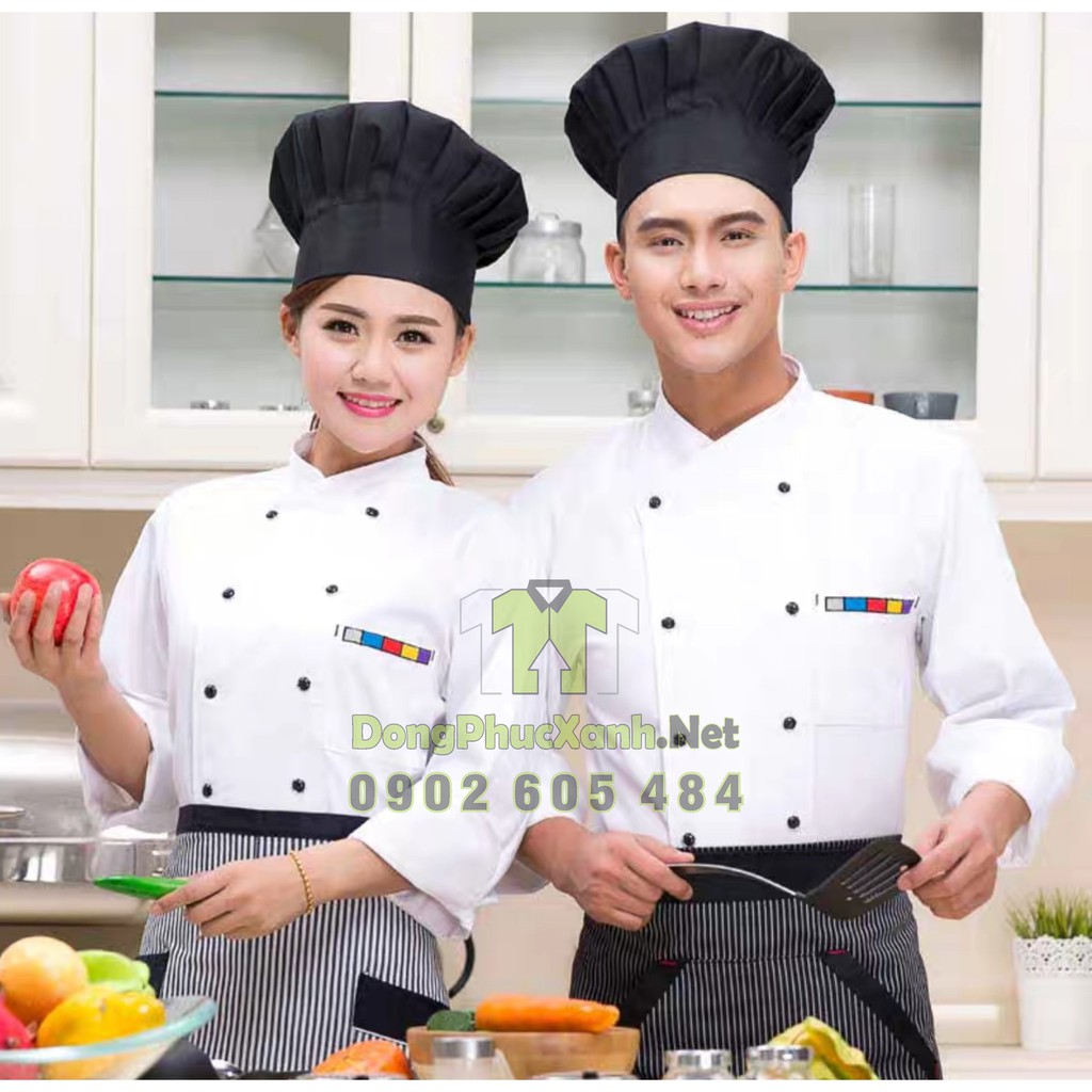 Nón đầu bếp Nam Nữ kaki Cao Cấp freesize đồng phục đầu bếp nhà hàng