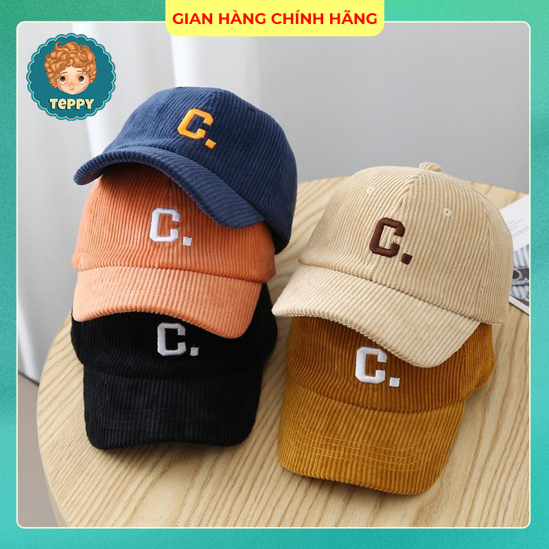 Mũ, nón lưỡi trai nhung tăm cho bé