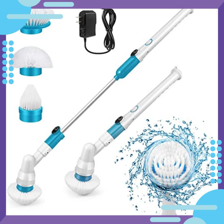 [SẢN PHẨM BÁN CHẠY] MÁY CỌ RỬA NHÀ VỆ SINH ĐA NĂNG - Chổi Cọ Rửa Nhà Tắm, Nhà Vệ Sinh, Máy Chà Sàn Xoay Chạy Điện, Máy Chà Sàn Không Dây - Bàn Chải Làm Sạch Siêu Mạnh Cho Nhà Bếp, Phòng Tắm, Phòng Khách - GIÁ TỐT